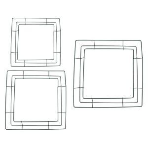 1667 3Pcs Square Metal Wreath Frames Iron Wreath Making Tool for Indoor